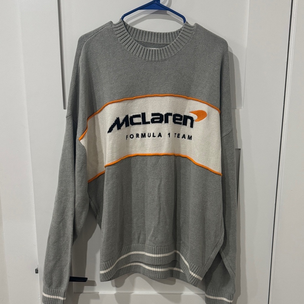 Hollister Formula 1 x McLaren Team Gray Sweater XL NWT